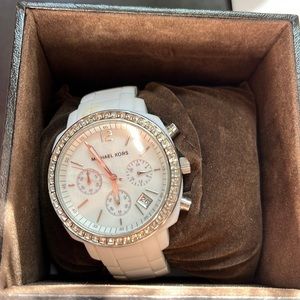 White & Silver Michael Kors Watch